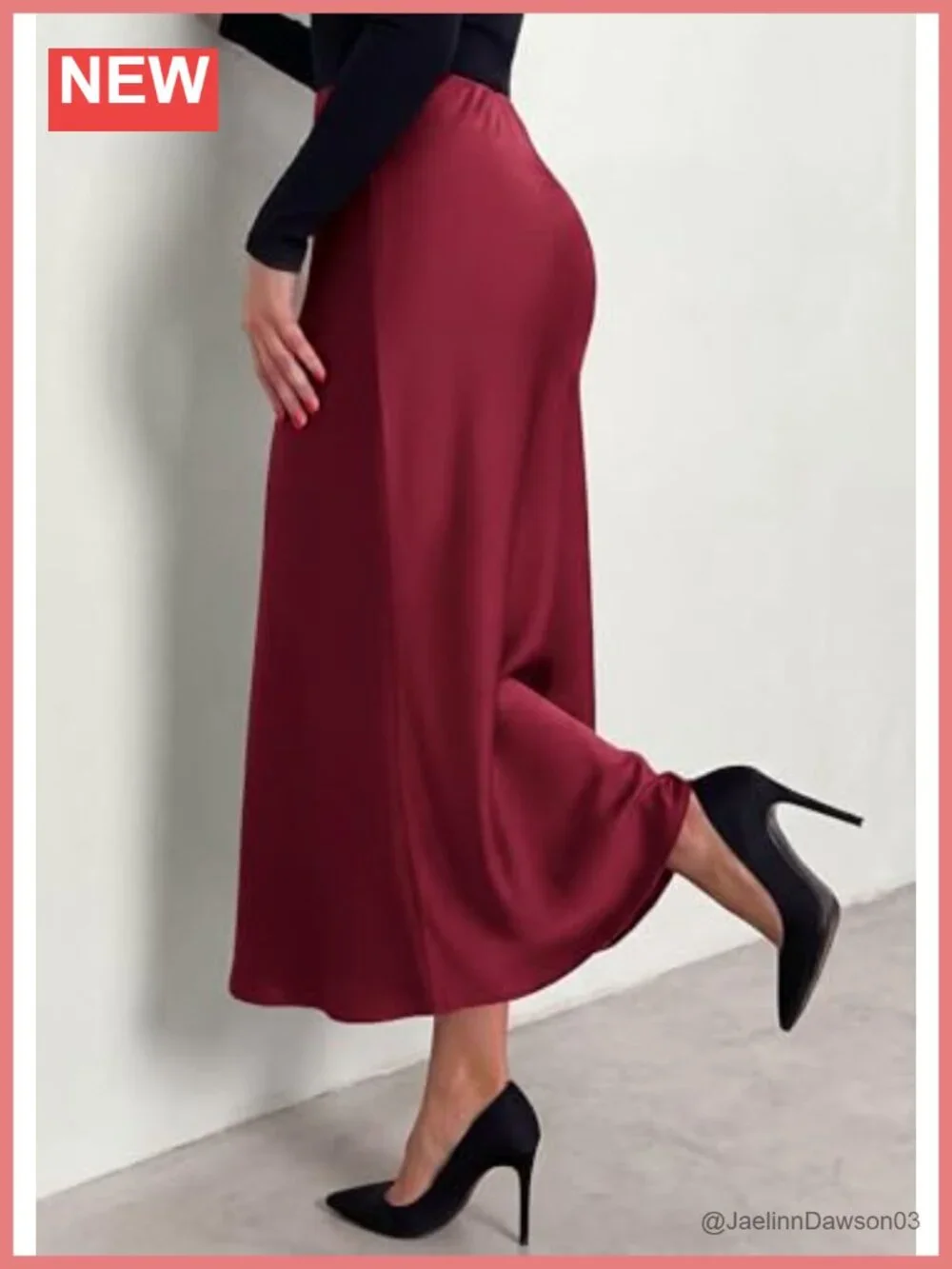 Silk Satin Maxi Skirt Women Mermaid High Waist